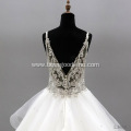 Customized Plus Size Applique beads A line Bride Wedding Dress